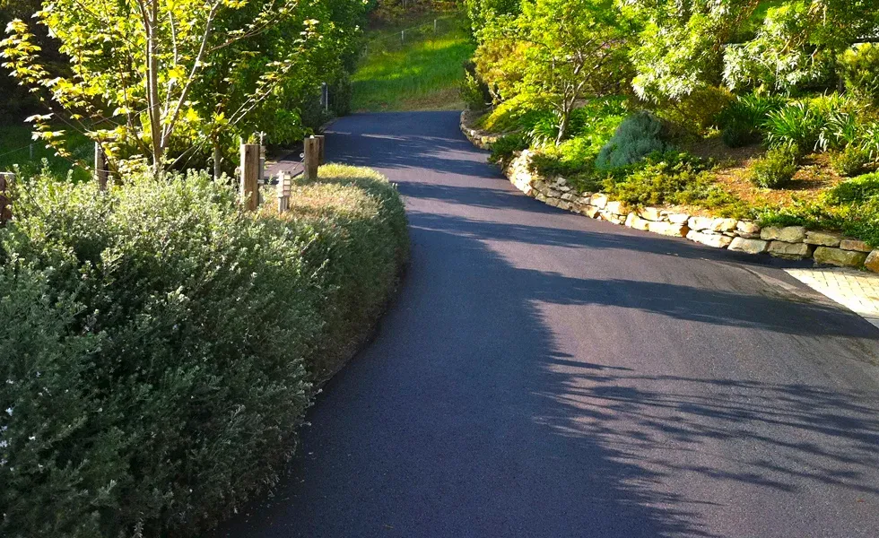 Winding Asphalt Driveway in Adelaide Hills